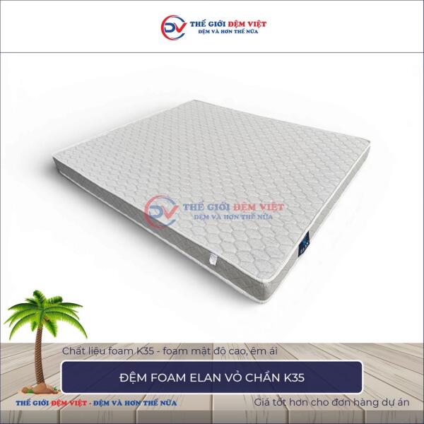 Đệm foam Elan K35 vỏ chần